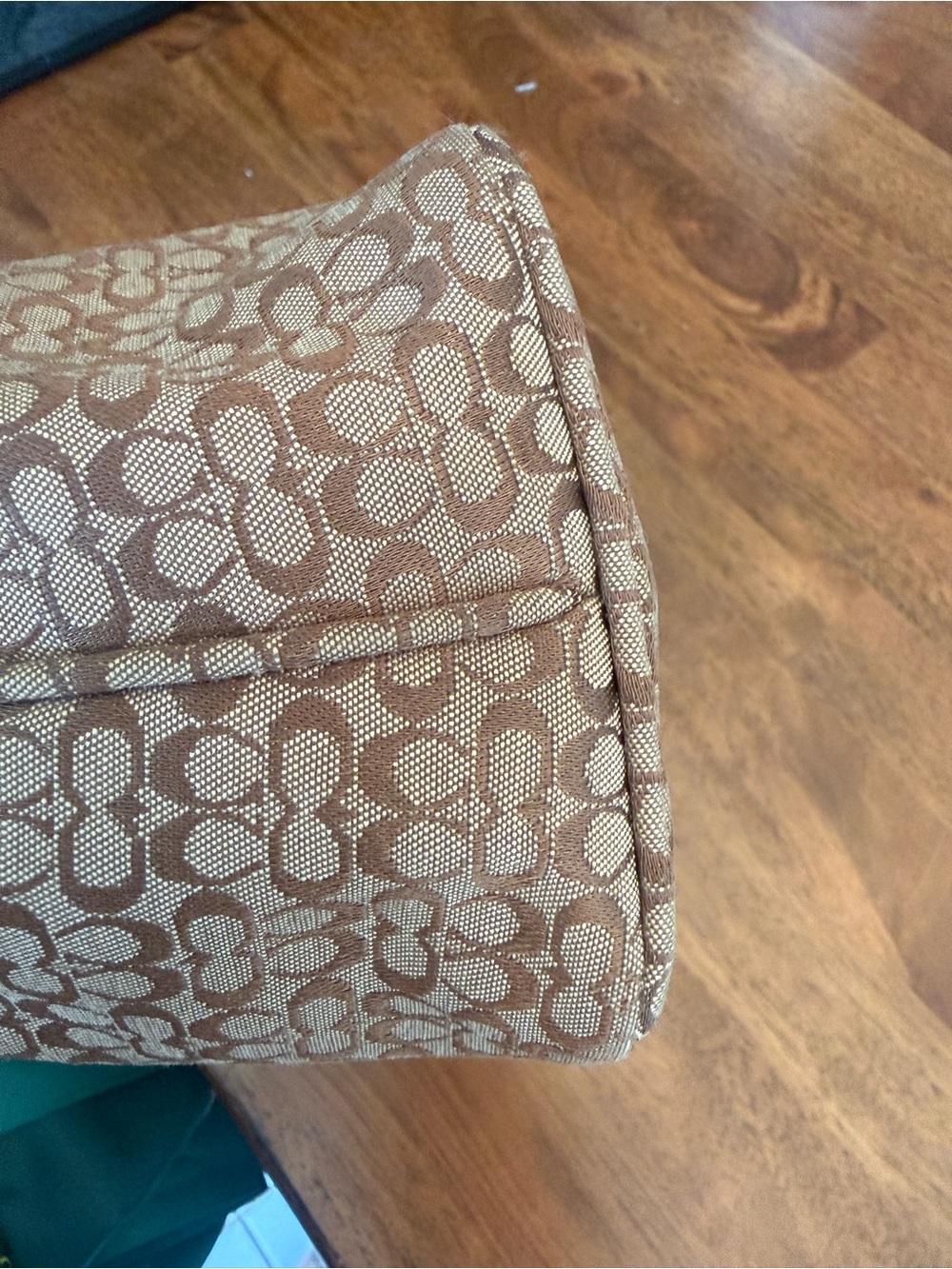 Coach Signature Sufflette Shoulder Bag Beige Y2K vintage - Picture 11 of 12